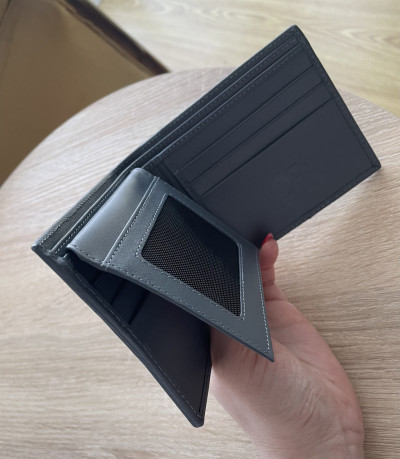 Гаманець чоловічий із натуральної шкіри морського ската Ekzotic Leather сіри ...
