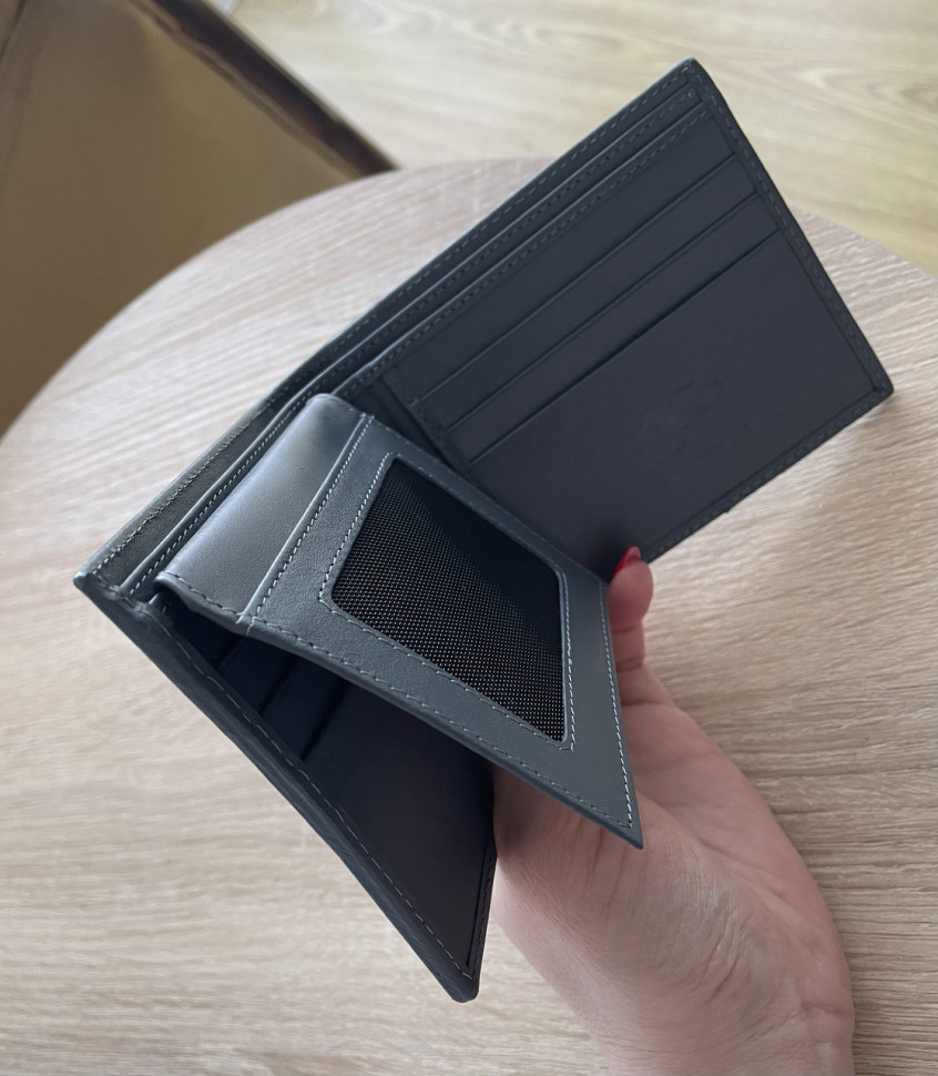 Гаманець чоловічий із натуральної шкіри морського ската Ekzotic Leather сірий (stw121_2)