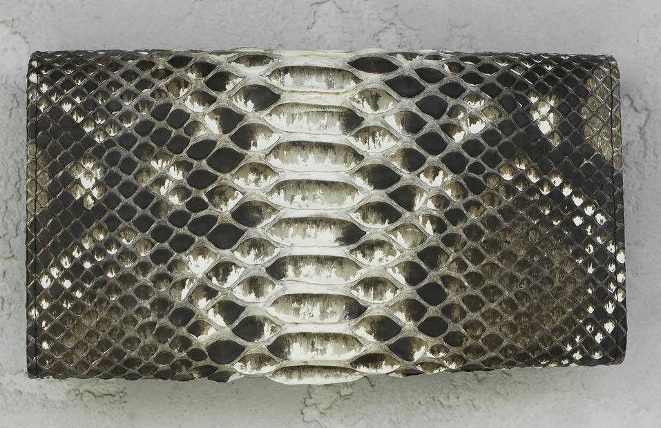 Кошелек из кожи питона  Ekzotic Leather Бежевый (snw71)