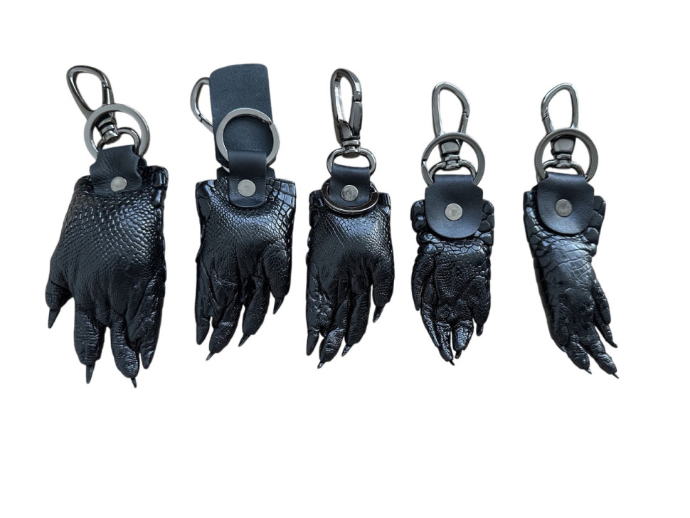 Брелок ключниця лапа крокодила натуральна чорна Тайланд Ekzotic Leather crc08