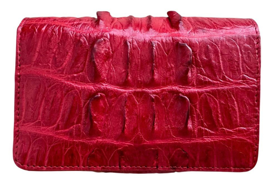 Кошелек женский из кожи крокодила  Ekzotic Leather  Красный (cw126)