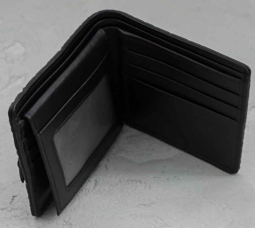Портмоне зі шкіри з лапою крокодила Чорне Ekzotic Leather (cw02_1)