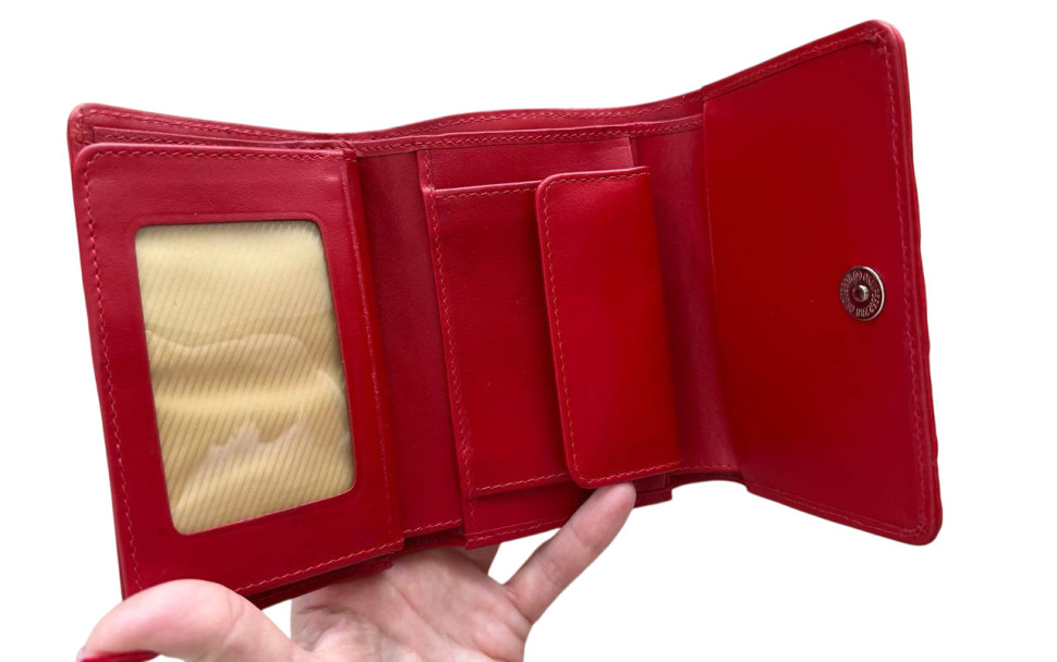 Кошелек женский из кожи крокодила  Ekzotic Leather  Красный (cw127)
