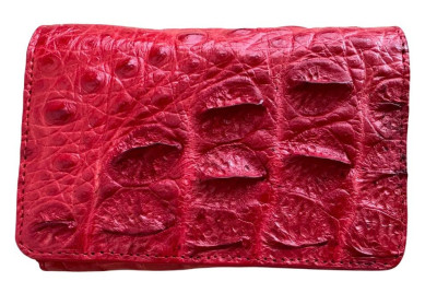 Кошелек женский из кожи крокодила  Ekzotic Leather  Красный (cw127)