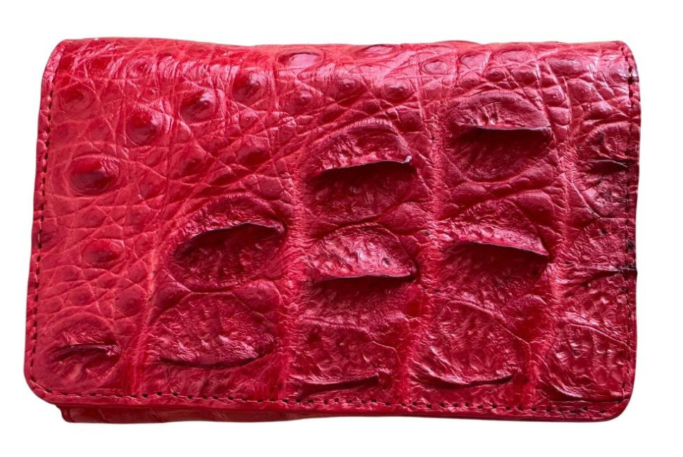 Кошелек женский из кожи крокодила  Ekzotic Leather  Красный (cw127)