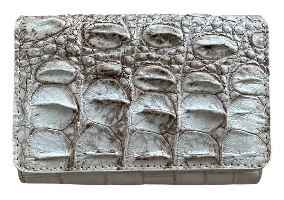 Кошелек женский из кожи крокодила  Ekzotic Leather  Белый (cw128)