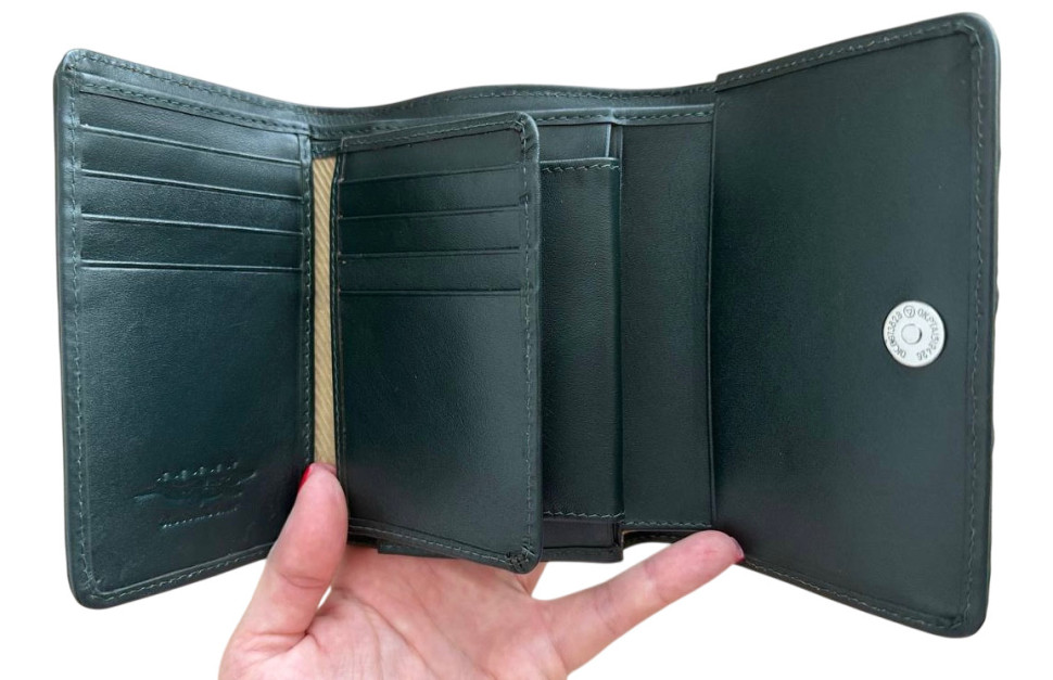 Кошелек женский из кожи крокодила  Ekzotic Leather  Зеленый (cw129)