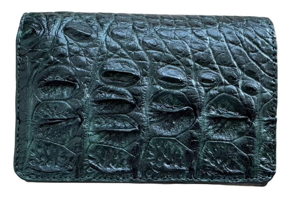 Кошелек женский из кожи крокодила  Ekzotic Leather  Зеленый (cw129)