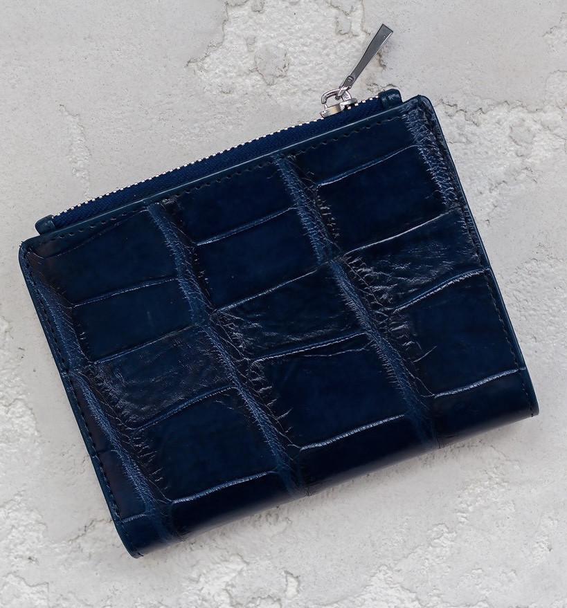 Кошелек из кожи крокодила Ekzotic Leather Синий (cw 86)
