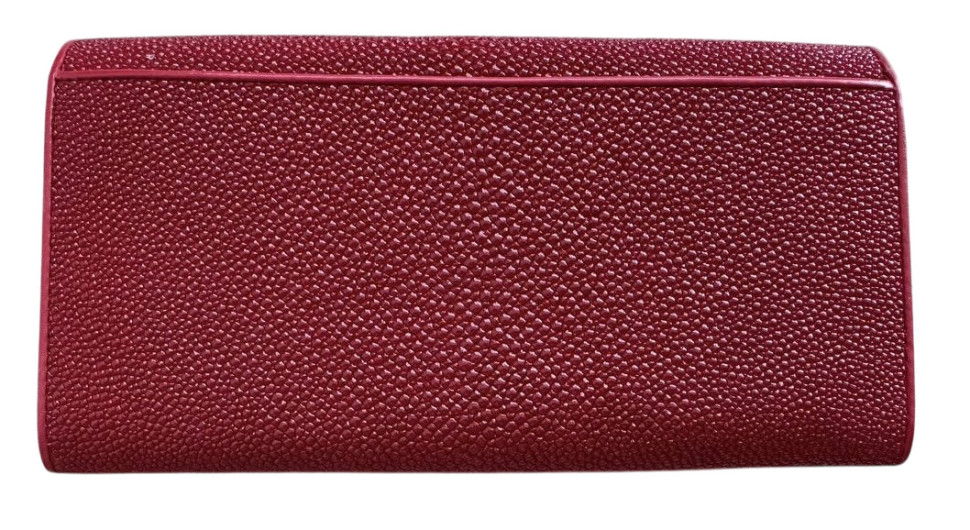 Кошелек из кожи ската Ekzotic leather Красный (stw 39)