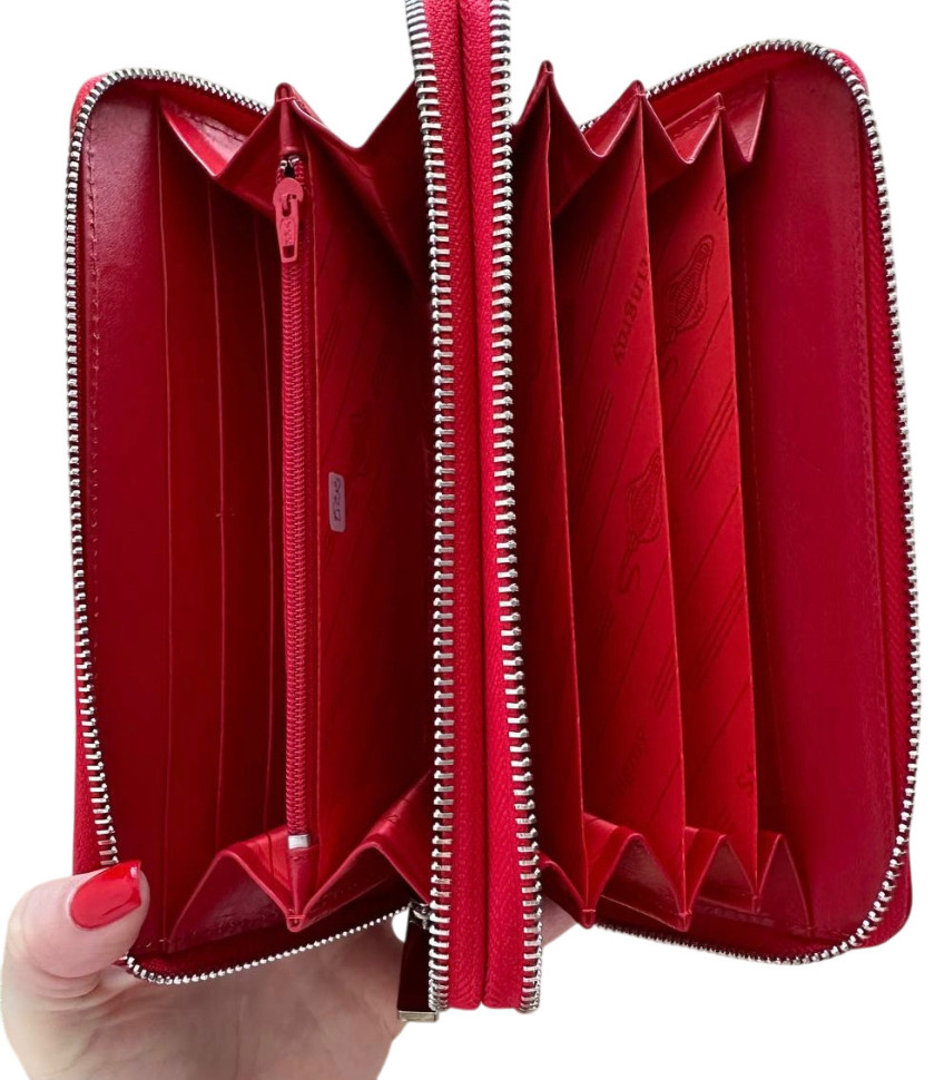 Кошелек из кожи ската  Ekzotic leather Красный (stw 38)