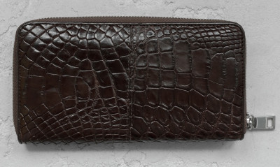 Кошелек Ekzotic Leather из натуральной кожи крокодила Коричневый  (cw 82)