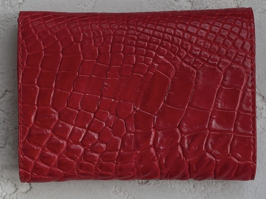 Кошелек женский из кожи крокодила  Ekzotic Leather  Красный (cw106)