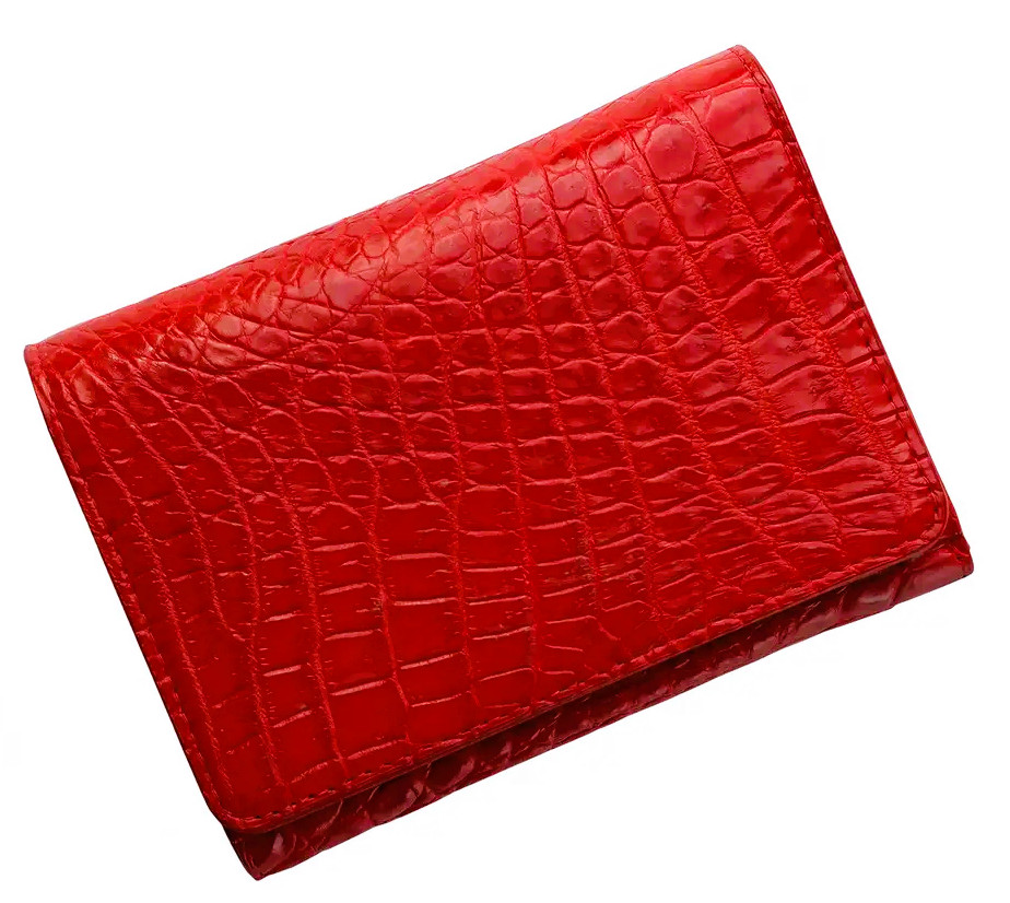Кошелек женский из кожи крокодила  Ekzotic Leather  Красный (cw106)