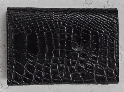 Кошелек женский из кожи крокодила  Ekzotic Leather  Черный (cw108)