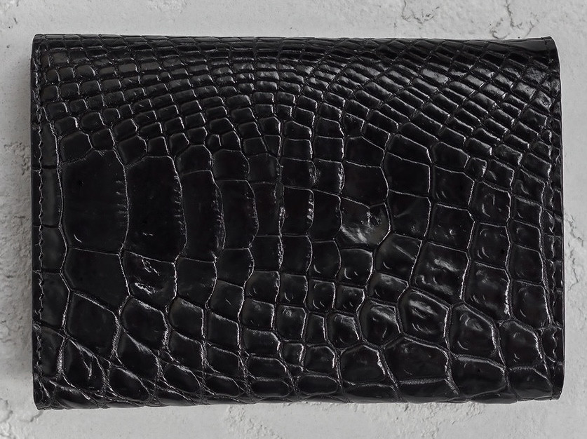 Кошелек женский из кожи крокодила  Ekzotic Leather  Черный (cw108)