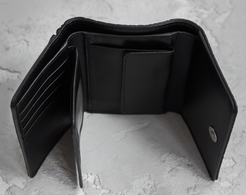 Кошелек женский из кожи крокодила  Ekzotic Leather  Черный (cw108)