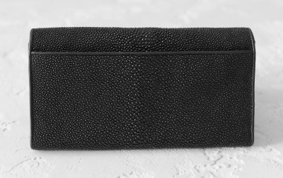 Кошелек женский из натуральной кожи морского ската Ekzotic Leather Черный (s ...