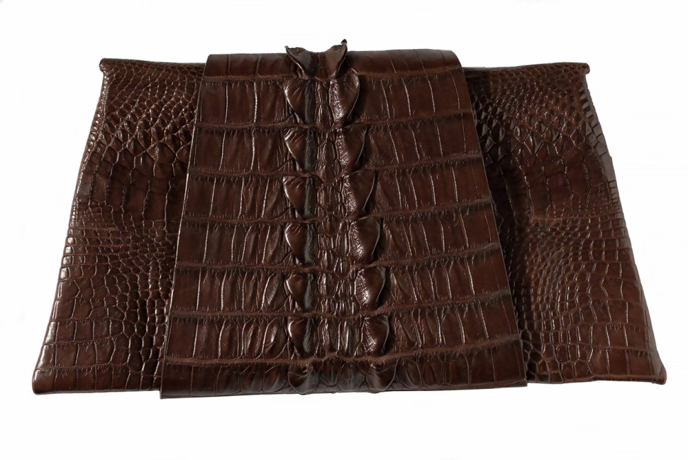 Клатч из кожи крокодила Ekzotic Leather Коричневый (ccl01)