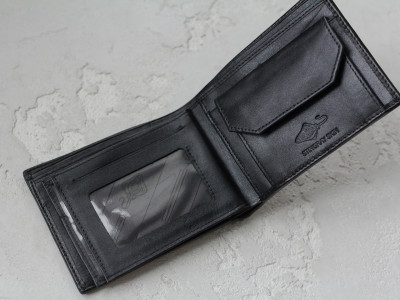 Портмоне из кожи ската Ekzotic Leather Черное (stw21)