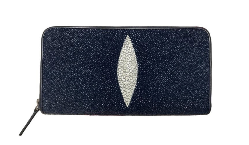 Кошелек из кожи ската Ekzotic Leather Синий (stw30_3)