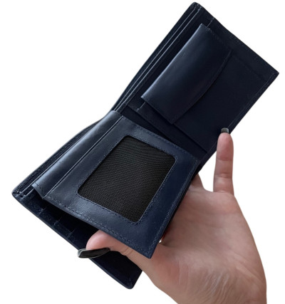 Портмоне из кожи питона  Ekzotic Leather Синее  (snw 68_3)