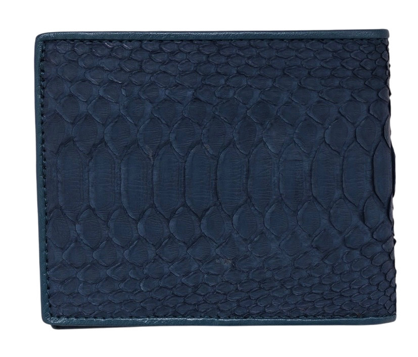 Портмоне из кожи питона  Ekzotic Leather Синее  (snw 68_3)