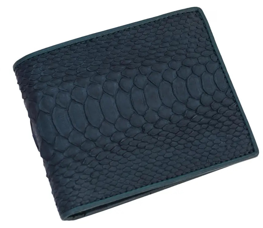 Портмоне из кожи питона  Ekzotic Leather Синее  (snw 68_3)