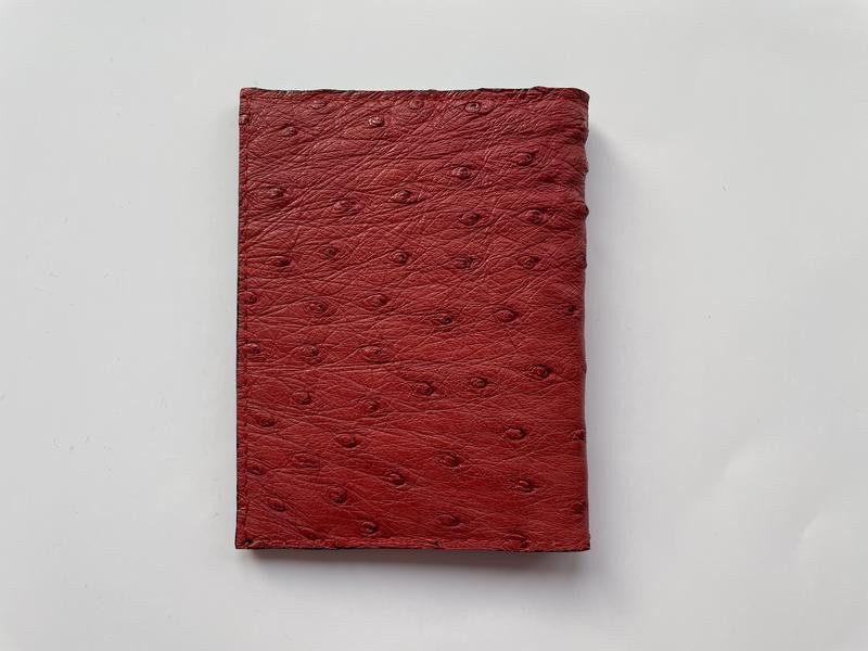 Визитница из кожи страуса Ekzotic Leather Красная (och02)