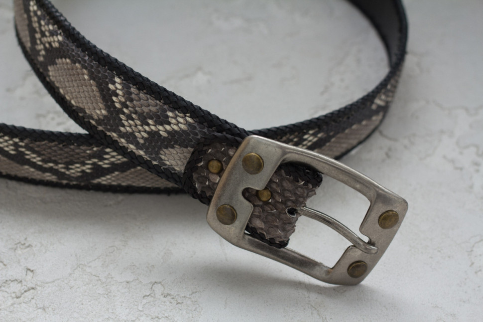 Ремень из натуральной кожи питона  Ekzotic Leather Разноцветный   (snb 19_1)