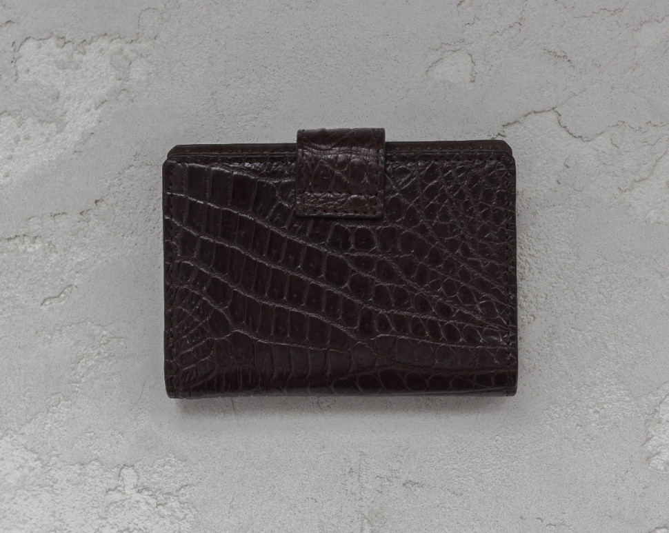Визитница из кожи крокодила  Ekzotic Leather Коричневый (crc03)