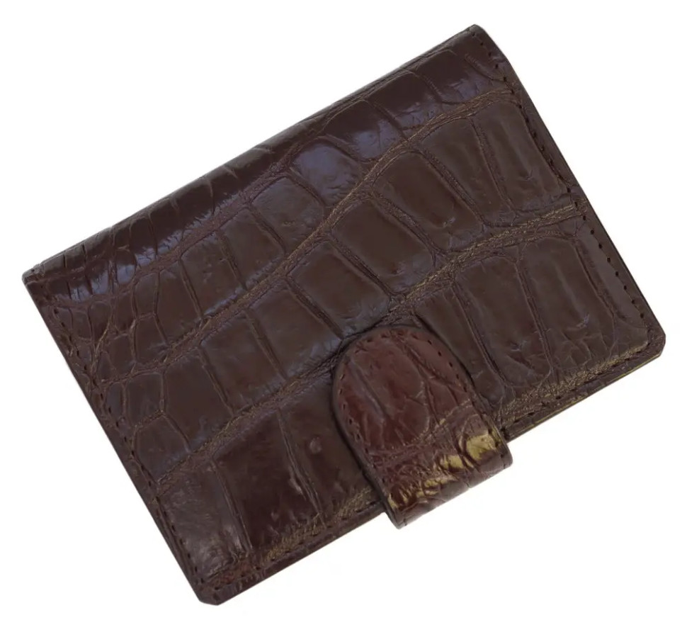 Визитница из кожи крокодила  Ekzotic Leather Коричневый (crc03)
