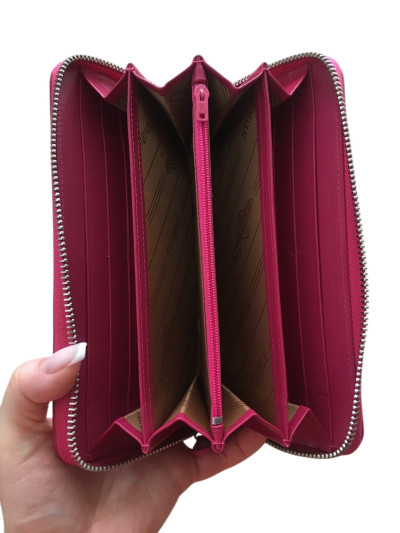 Гаманець портмоне жіночий зі шкіри ската на блискавці  Ekzotic Leather рожев ...