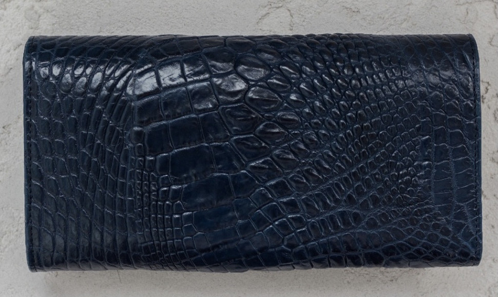 Кошелек из кожи крокодила Ekzotic Leather Синий (cw 95_1)