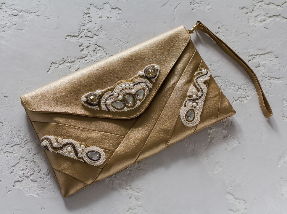 Клатч из кожи Ekzotic Leather Коричневый (pc01)