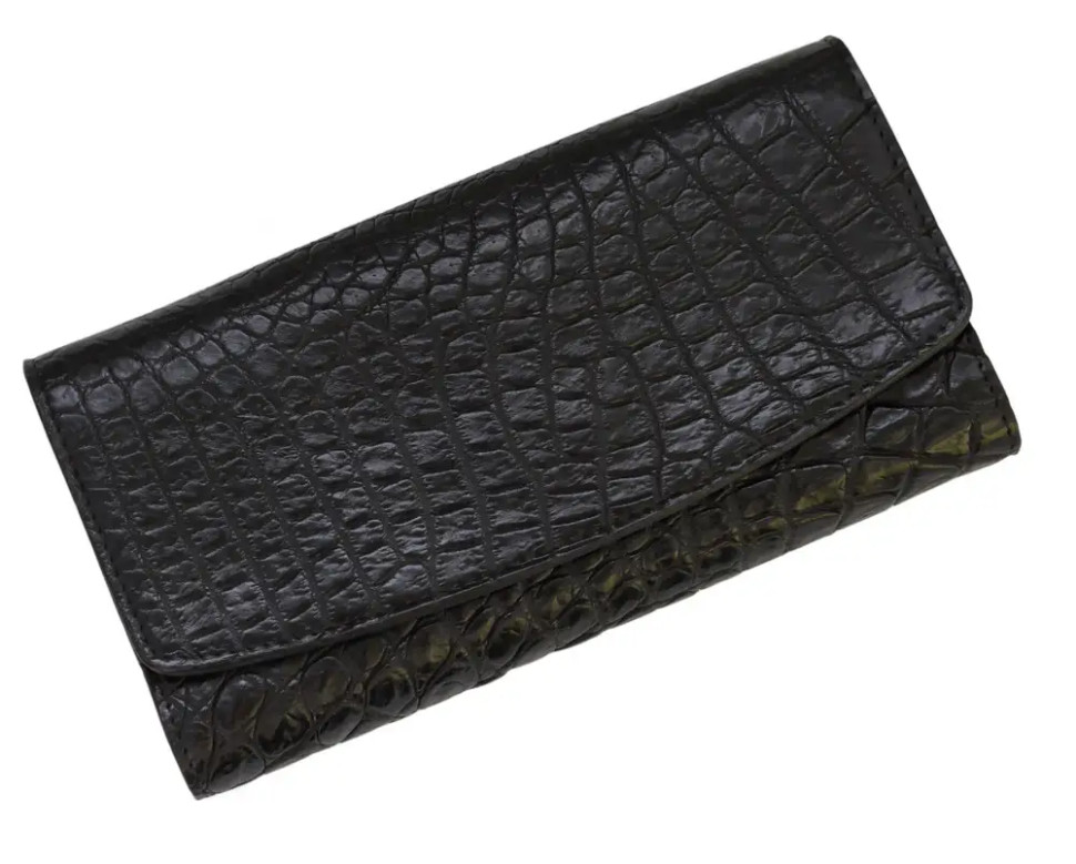 Кошелек из кожи крокодила Ekzotic Leather Черный (cw 95_2)