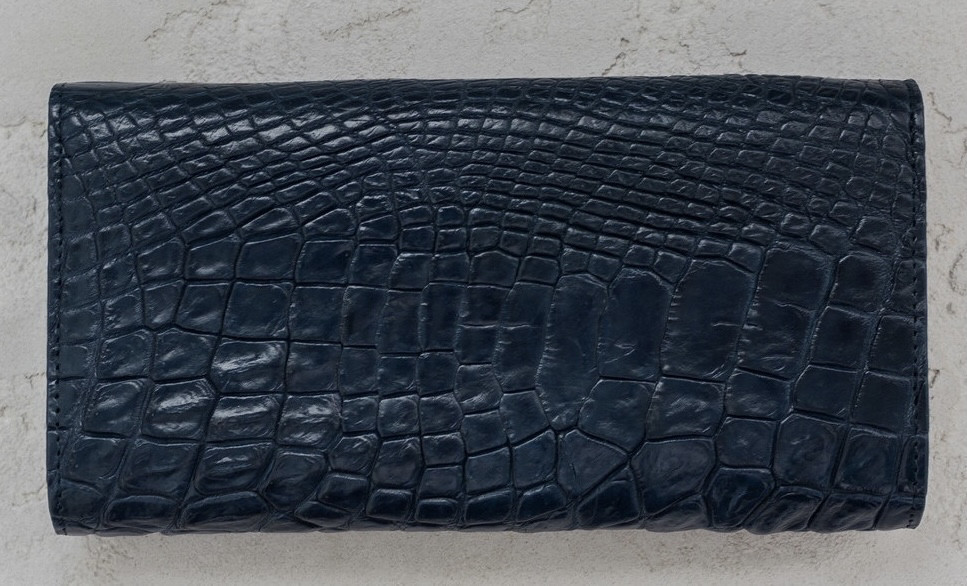 Кошелек из кожи крокодила Ekzotic Leather Синий (cw25_1)