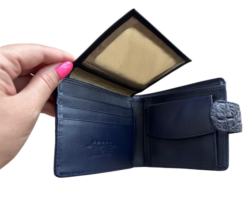 Кошелек из кожи крокодила  Ekzotic Leather  Синий (cw 121)
