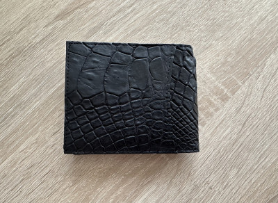 Затискач для купюр грошей із натуральної шкіри крокодила  Ekzotic Leather Чо ...