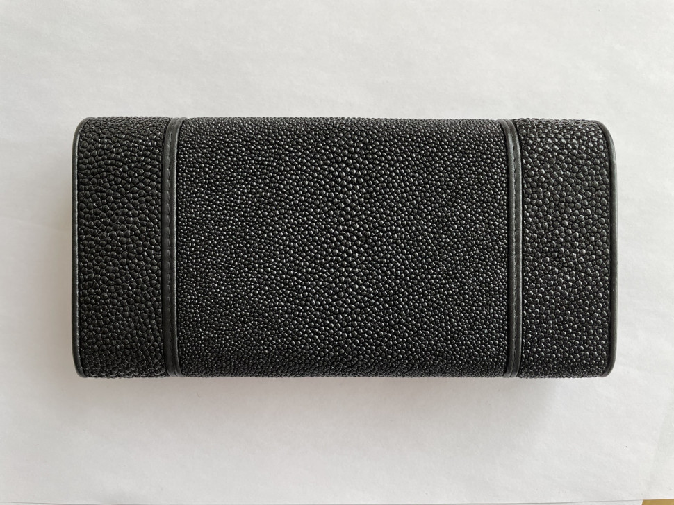 Кошелек из ската  Ekzotic Leather Черный (stw 29)