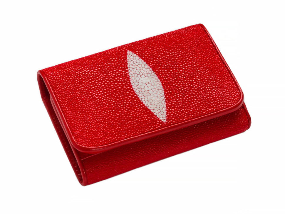 Кошелек из кожи ската  Ekzotic Leather Красный (stw 18_2)