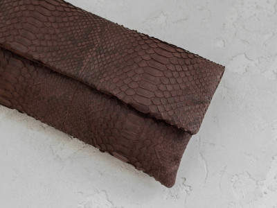 Клатч из кожи питона Ekzotic Leather Коричневый (snc02_1)