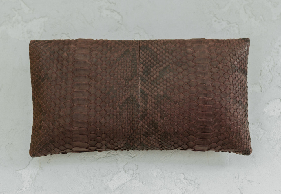Клатч из кожи питона Ekzotic Leather Коричневый (snc02_1)