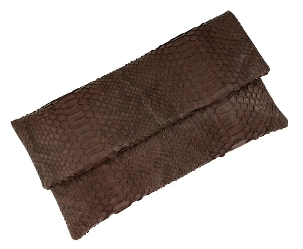 Клатч из кожи питона Ekzotic Leather Коричневый (snc02_1)