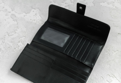 Кошелек из кожи крокодила женский  Ekzotic Leather Черный (cw24)