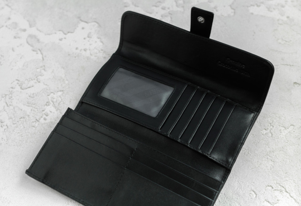 Кошелек из кожи крокодила женский  Ekzotic Leather Черный (cw24)