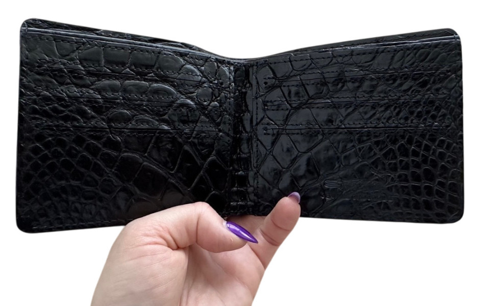 Кошелек из кожи крокодила  Ekzotic Leather Черный (cw20)