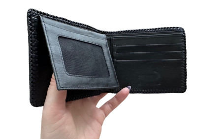 Гаманець із натуральної шкіри крокодила спина з обплетенням Ekzotic leather  ...