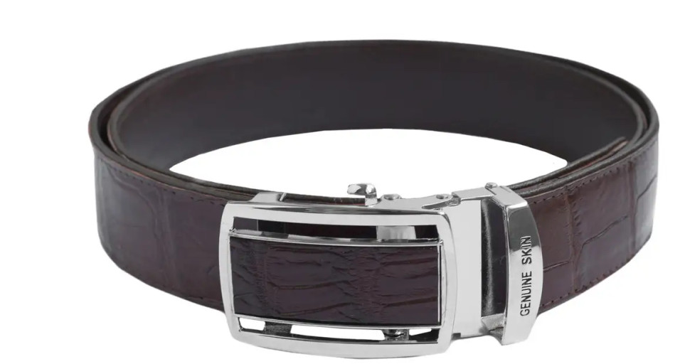 Ремень из кожи крокодила  Ekzotic Leather Коричневый (crb09_2)