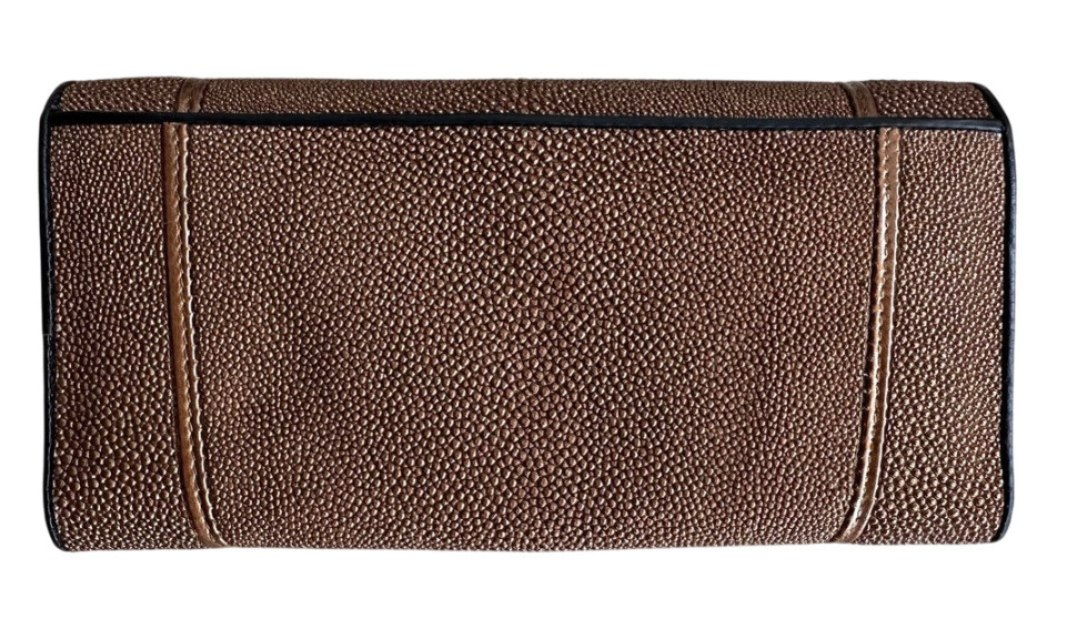 Гаманець жіночий зі шкіри морського ската коричневий бронзовий Ekzotic leather (stw16)